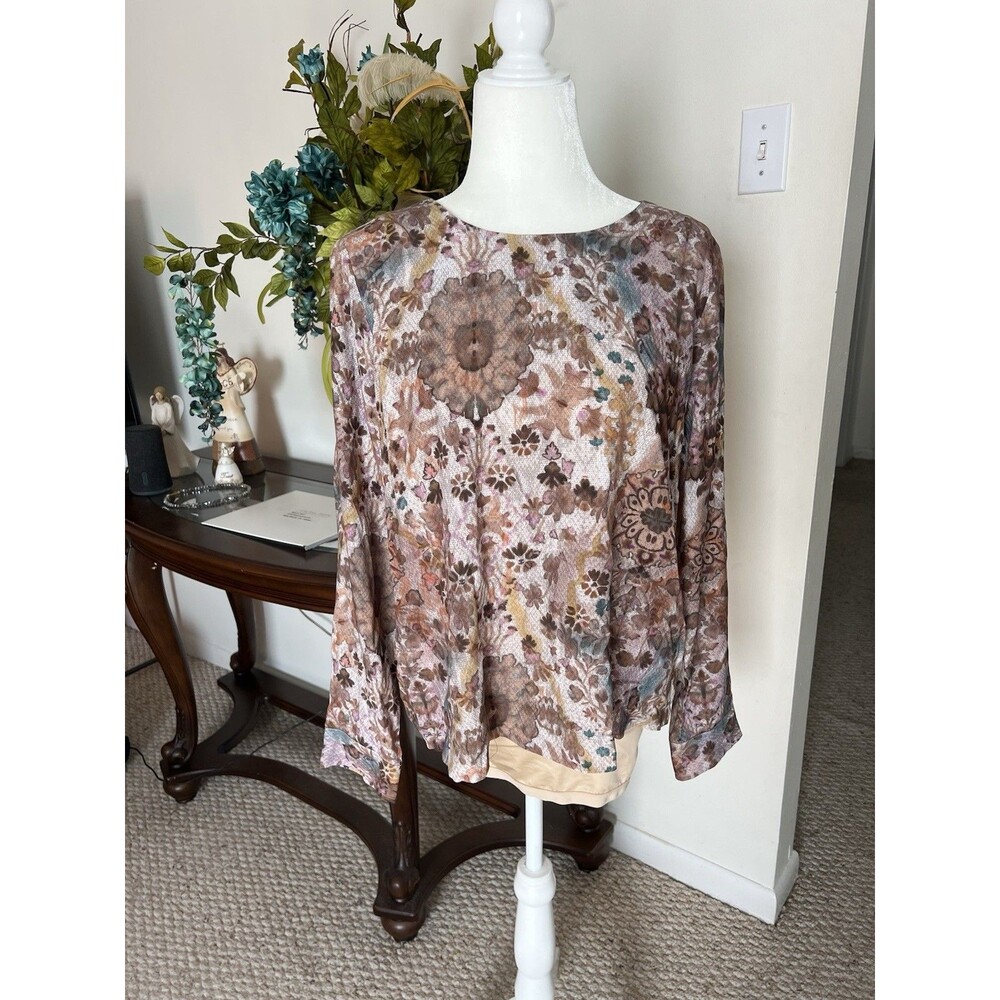 NWOT Libelingsstück Onella L Floral Medallion Viscose Blouse EU 40 US M-L